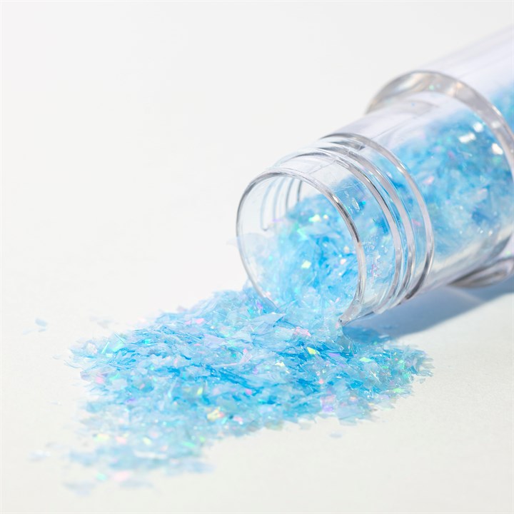 Magic Sparkles Copos de Glitter Iridiscente Comestible Aguamarina Azul - PME - - Imagen 2