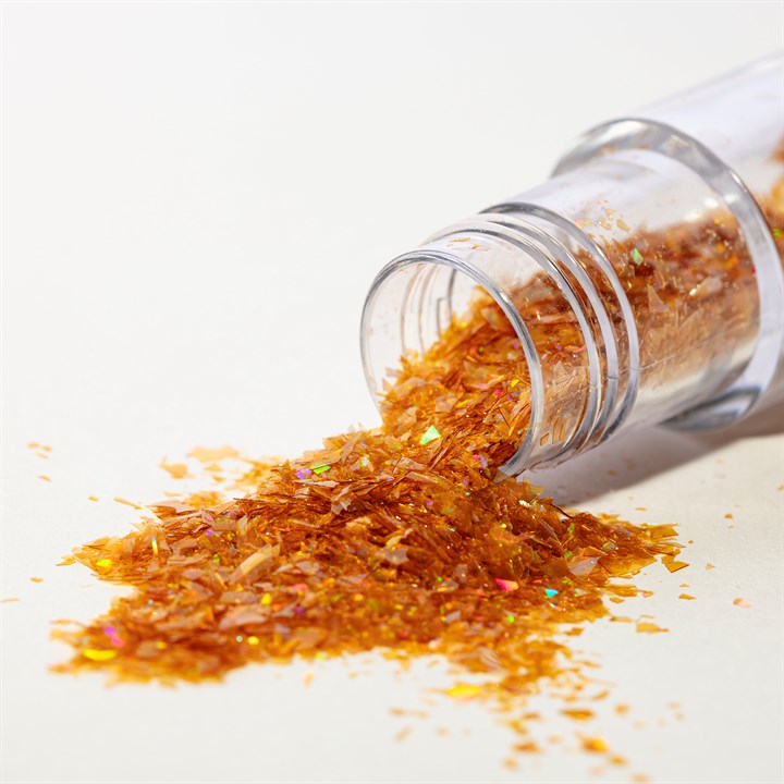 Magic Sparkles Copos de Glitter Iridiscente Comestible Oro - PME - - Imagen 2