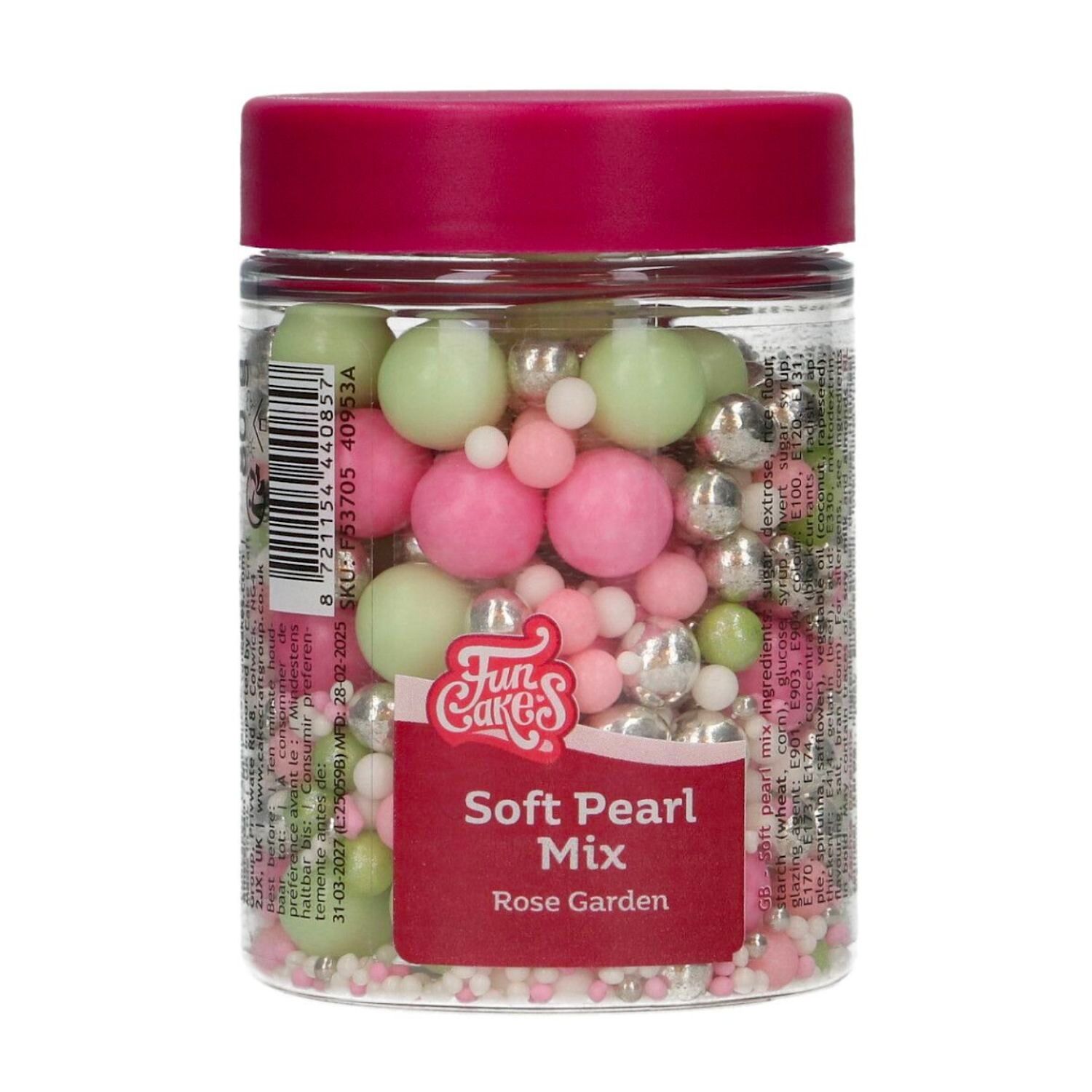 Perlas de Azúcar Blandas Mix Rose Garden - Funcakes - - Imagen 2