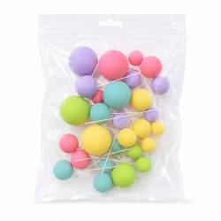 Set 30 Bolads Decorativas Mix Pastel - Azucren - - Imagen 2